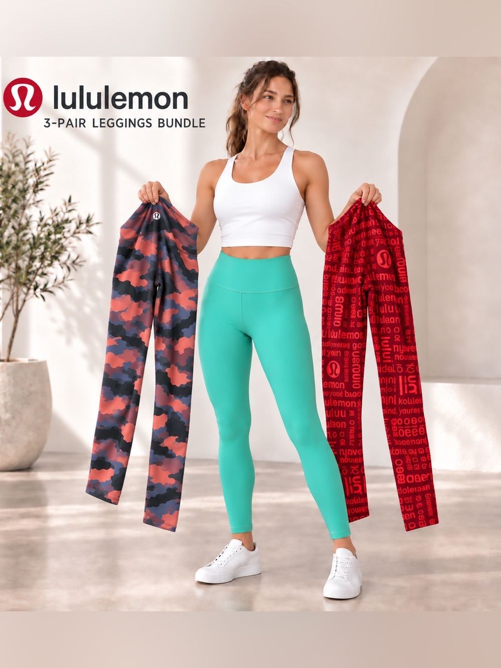 lululemon 3-Pair High-Rise Leggings Bundle Size 0 New Without Tags